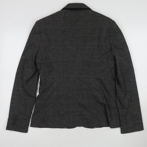 Next Women's Black Blazer Size 12 Classic Checked