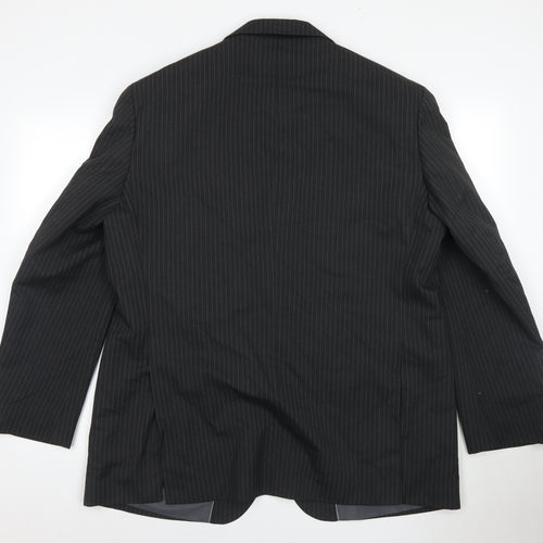 Marks and Spencer Men's Black Striped Suit Jacket, 42R