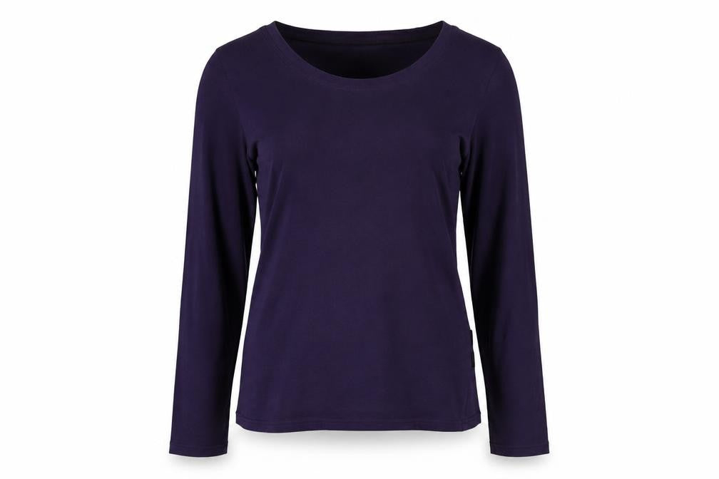 Front view of Precis Women's Purple XS Long Sleeve Jersey