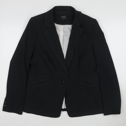 Marks and Spencer Women's Black Blazer Size 14