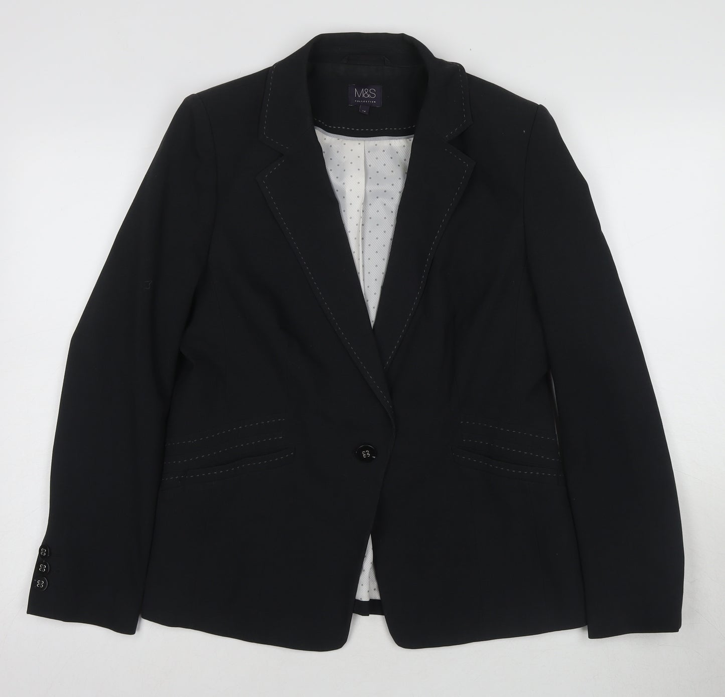 Marks and Spencer Women's Black Blazer Size 14