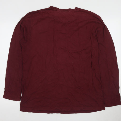Capsule Men's Red XL Long Sleeve Crew Neck T-Shirt
