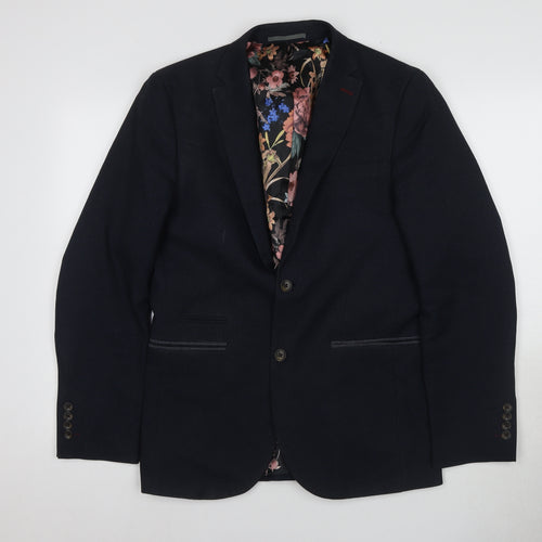 Next Men's Black Blazer, Size 38, Regular Fit