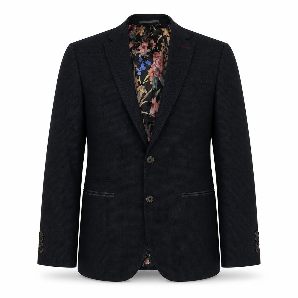 Front view of Next Men's Black Blazer, size 38, Regular Fit