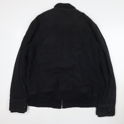 Next Men's Black Bomber Jacket L Casual Winter