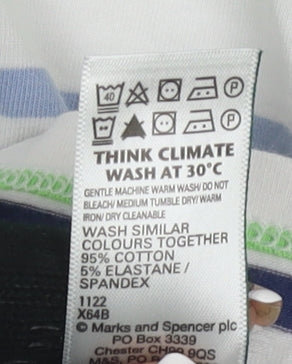 Marks and Spencer Women's Multicoloured Striped Top Size 16