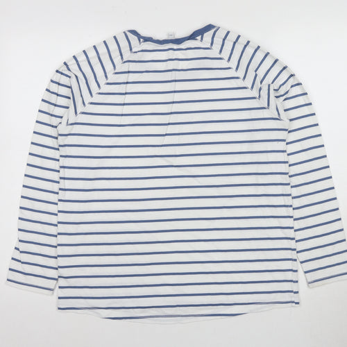 Next Women's Blue Stripe Long Sleeve Nightshirt UK 14