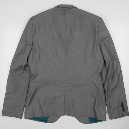 Next Men's Grey Suit Jacket, Size 42L, Business, Two-Button