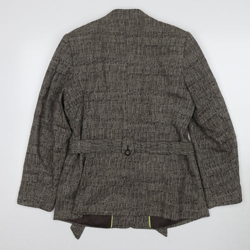Bm Collection Women's Brown Military Blazer Size 14