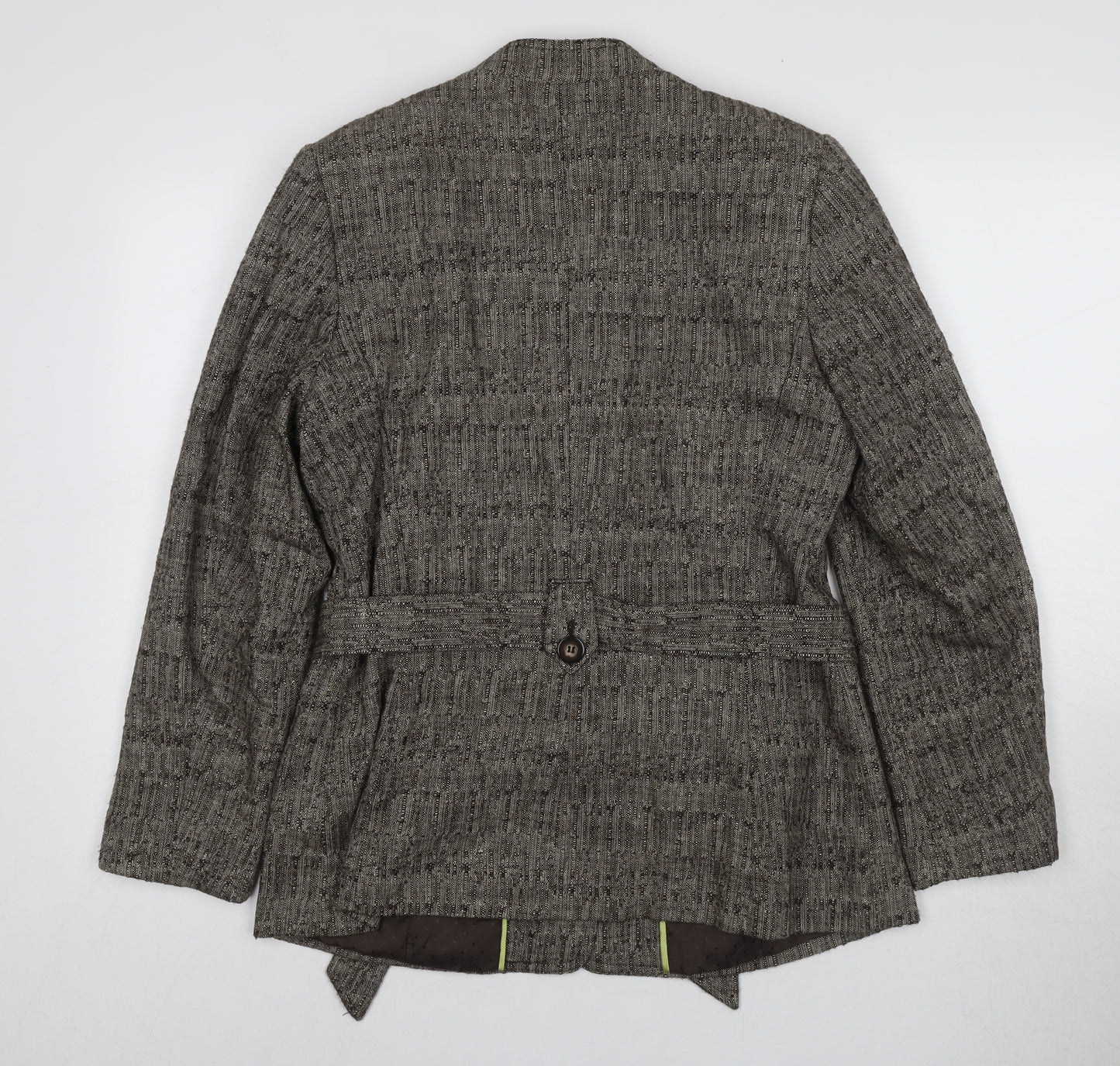 Bm Collection Women's Brown Military Blazer Size 14