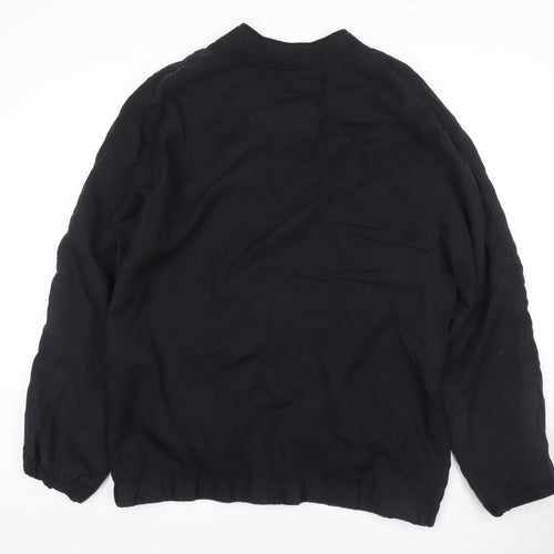 River Island Men's Black Bomber Jacket Size 4