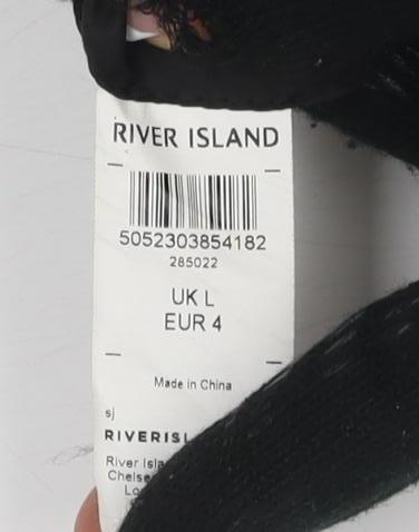 River Island Men's Black Bomber Jacket Size 4