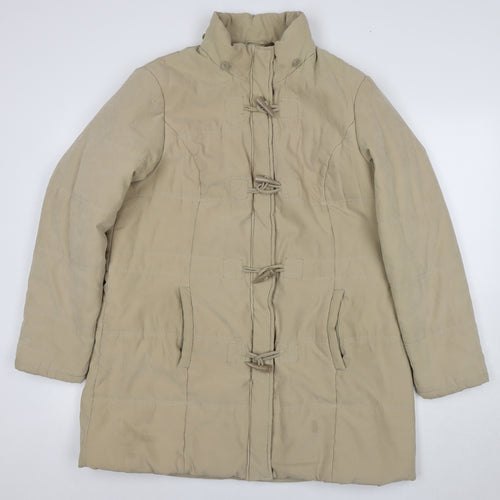 BHS Women's Beige Toggle Coat Size 20 - Winter Essential