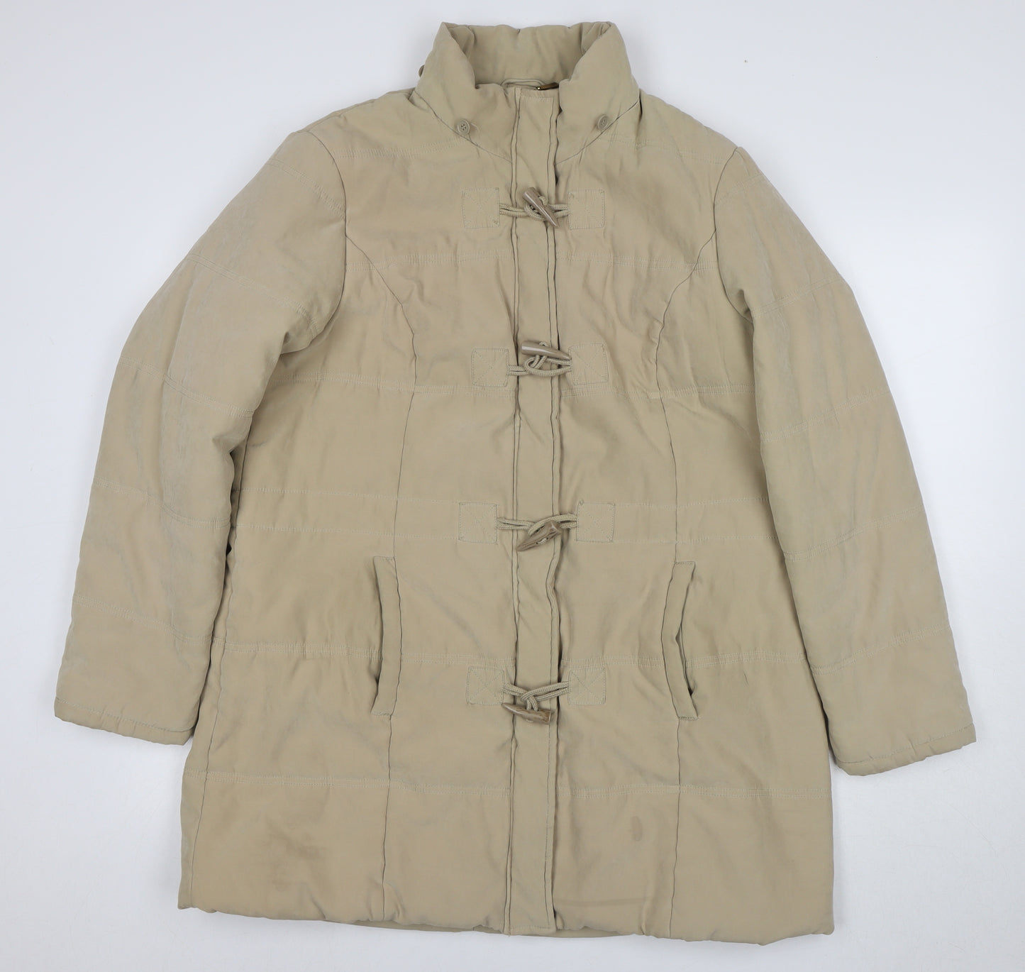 BHS Women's Beige Toggle Coat Size 20 - Winter Essential