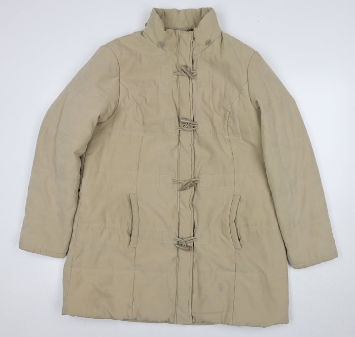 BHS Women's Beige Toggle Coat Size 20 - Winter Essential