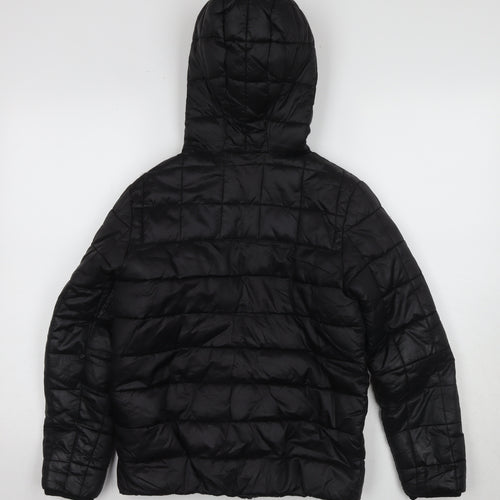Essentiel Boys Black Puffer Jacket 11-12 Years Hooded