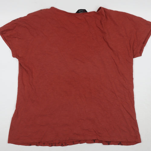 Yours Women Red Geometric T-Shirt Size 20 Aztec Style