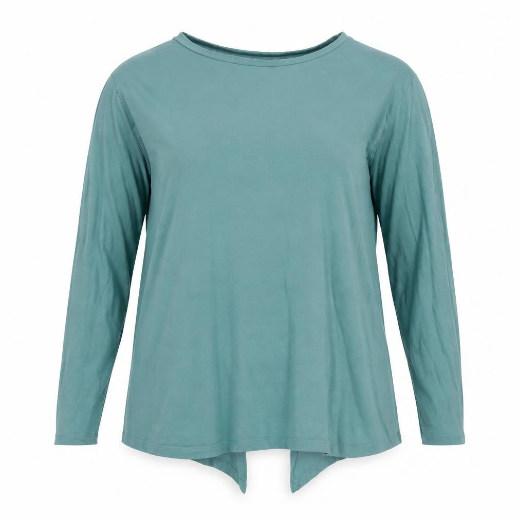 Front view of ASOS Women's Green Long Sleeve Top, size 14