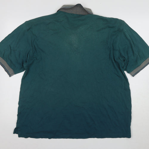 Ashworth Men's Green Polo Shirt M Short Sleeve Cotton