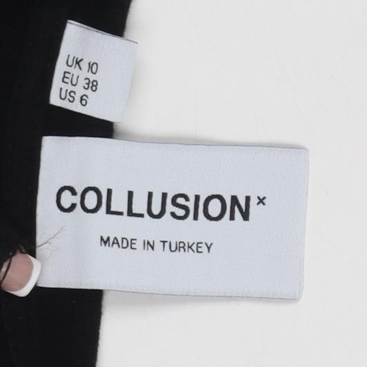 Collusion Women's Black Off-the-Shoulder Cropped Blouse