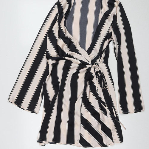 H&M Women Multicoloured Midi Wrap Dress M