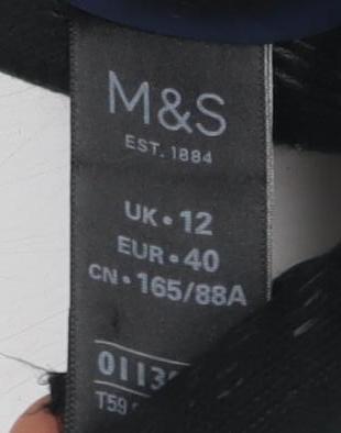 Marks and Spencer Women's Grey Blazer Size 12 Slim Fit