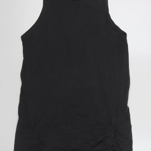 River Island Women Black Sleeveless Cotton Tank, Size 12