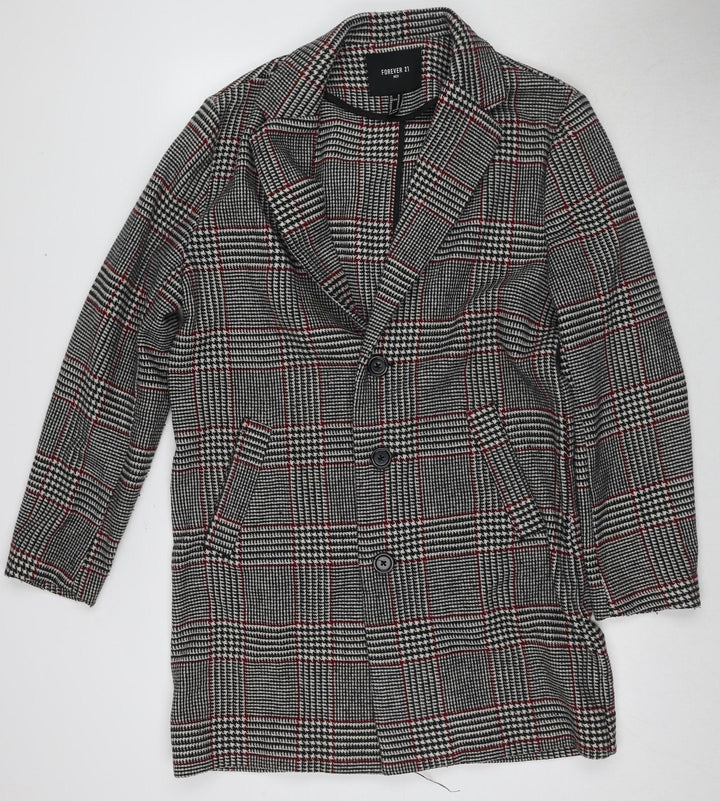 Forever 21 Women's Multicoloured Check Blazer - Medium