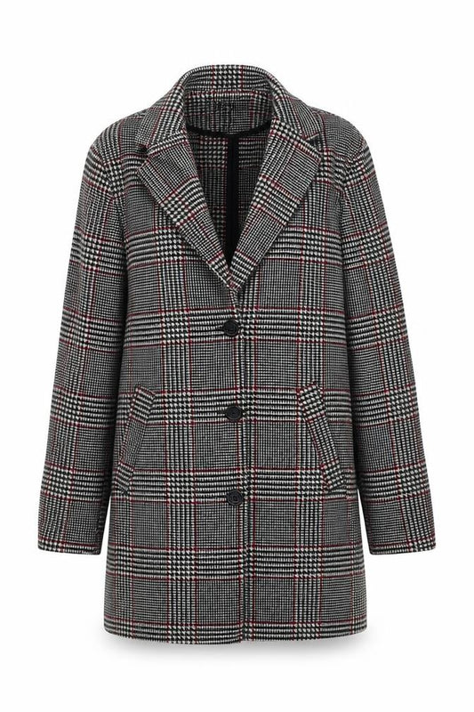 Front view of Forever 21 Women's Multicoloured Check Blazer - Medium