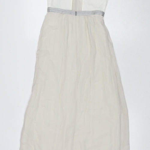 Mint Velvet Women Ivory Midi A-Line Dress, Size 6