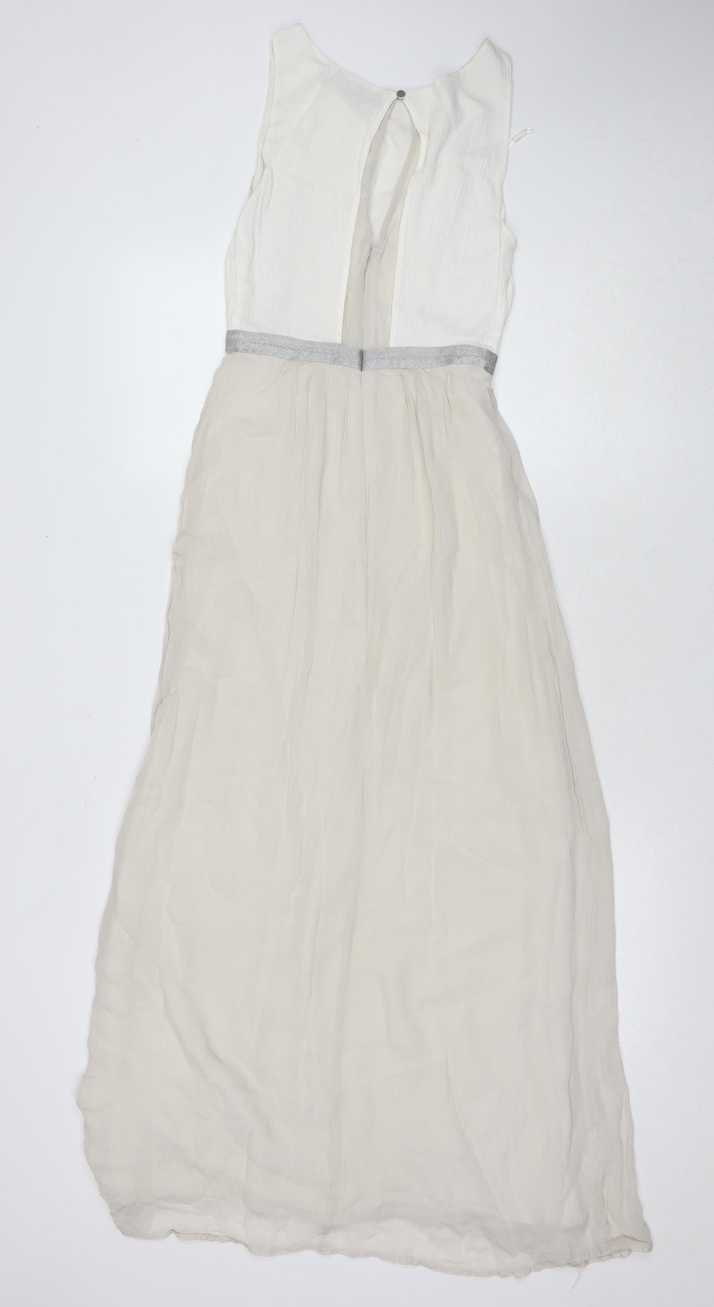 Mint Velvet Women Ivory Midi A-Line Dress, Size 6