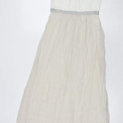 Mint Velvet Women Ivory Midi A-Line Dress, Size 6
