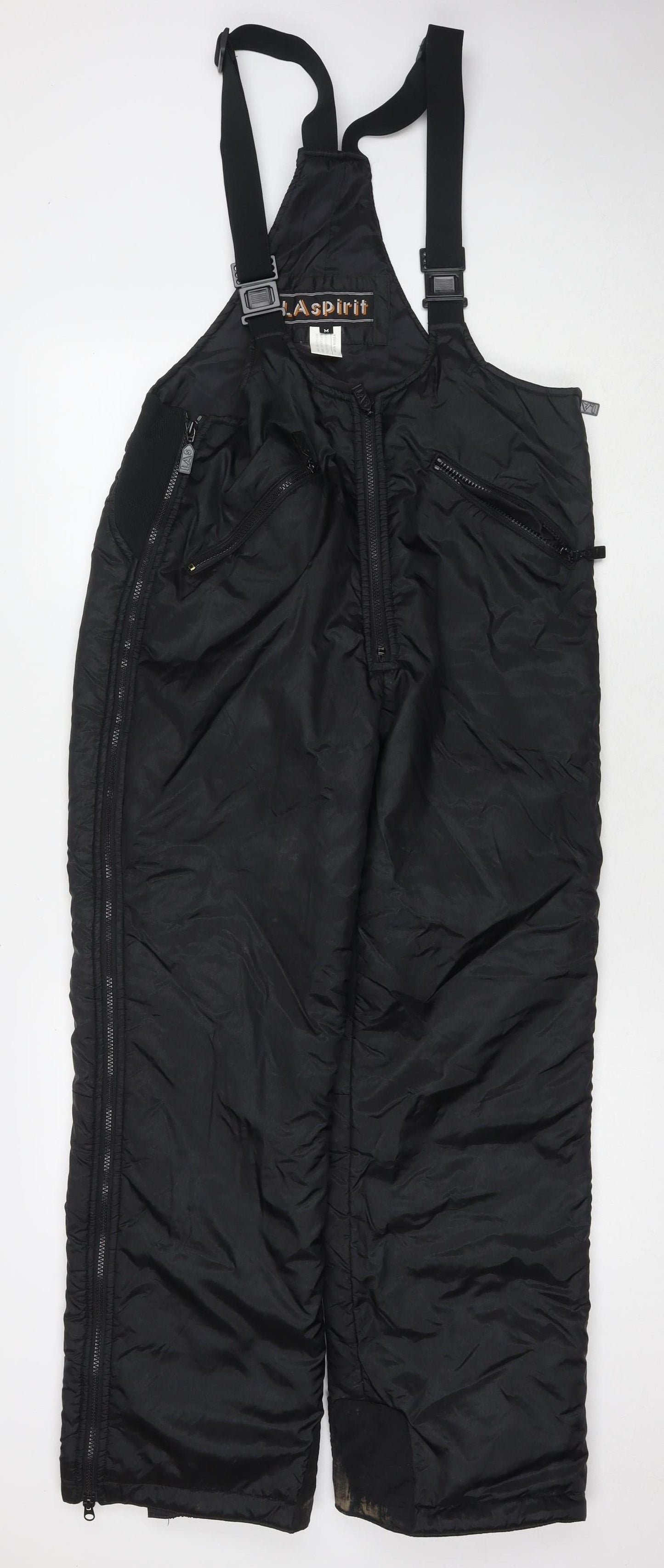 LA Spirit Black Unisex Jumpsuit M Nylon Zip