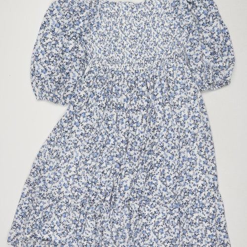 Torrid Women's Blue Floral A-Line Dress Plus