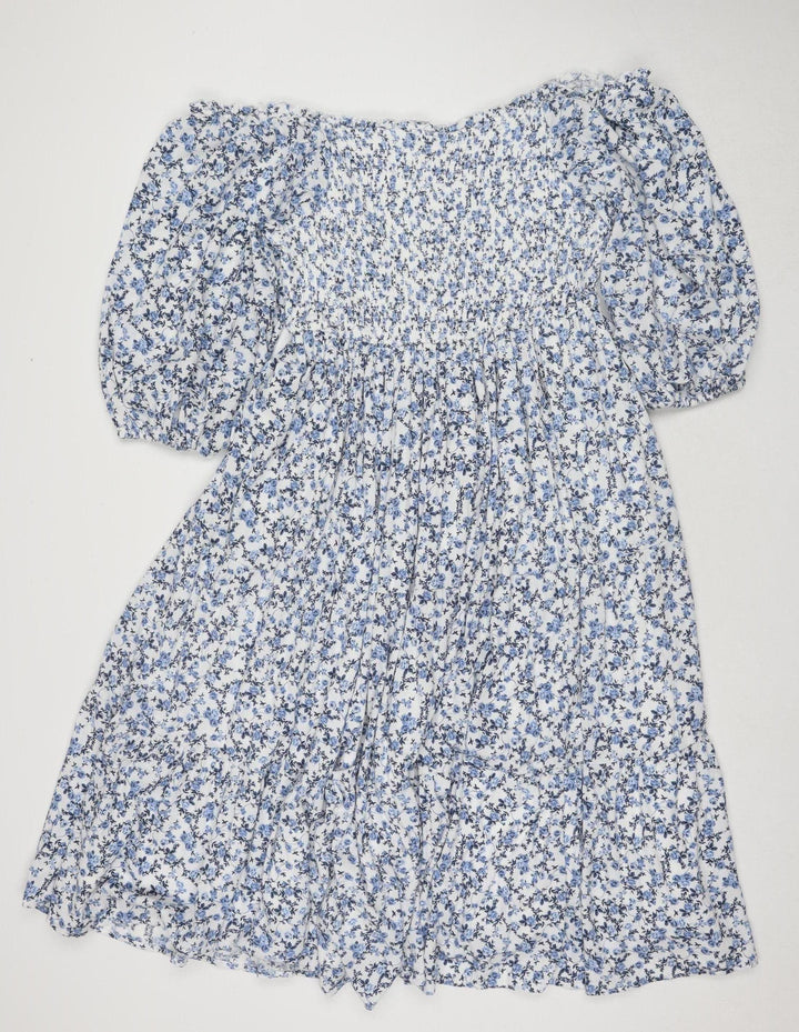 Torrid Women's Blue Floral A-Line Dress Plus