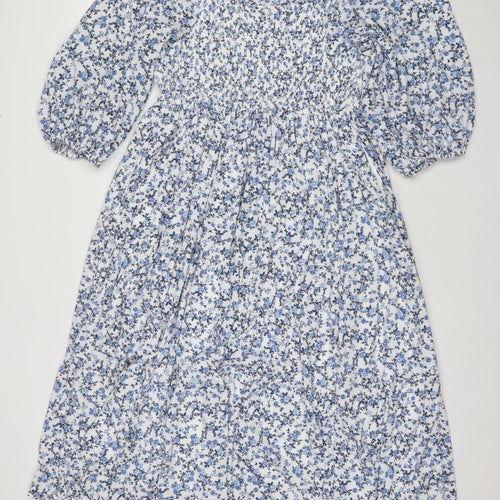 Torrid Women's Blue Floral A-Line Dress Plus