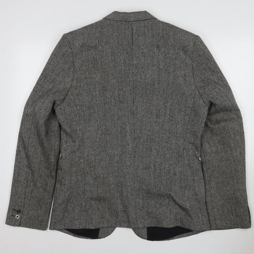 River Island Men's Grey Blazer L Notch Lapel