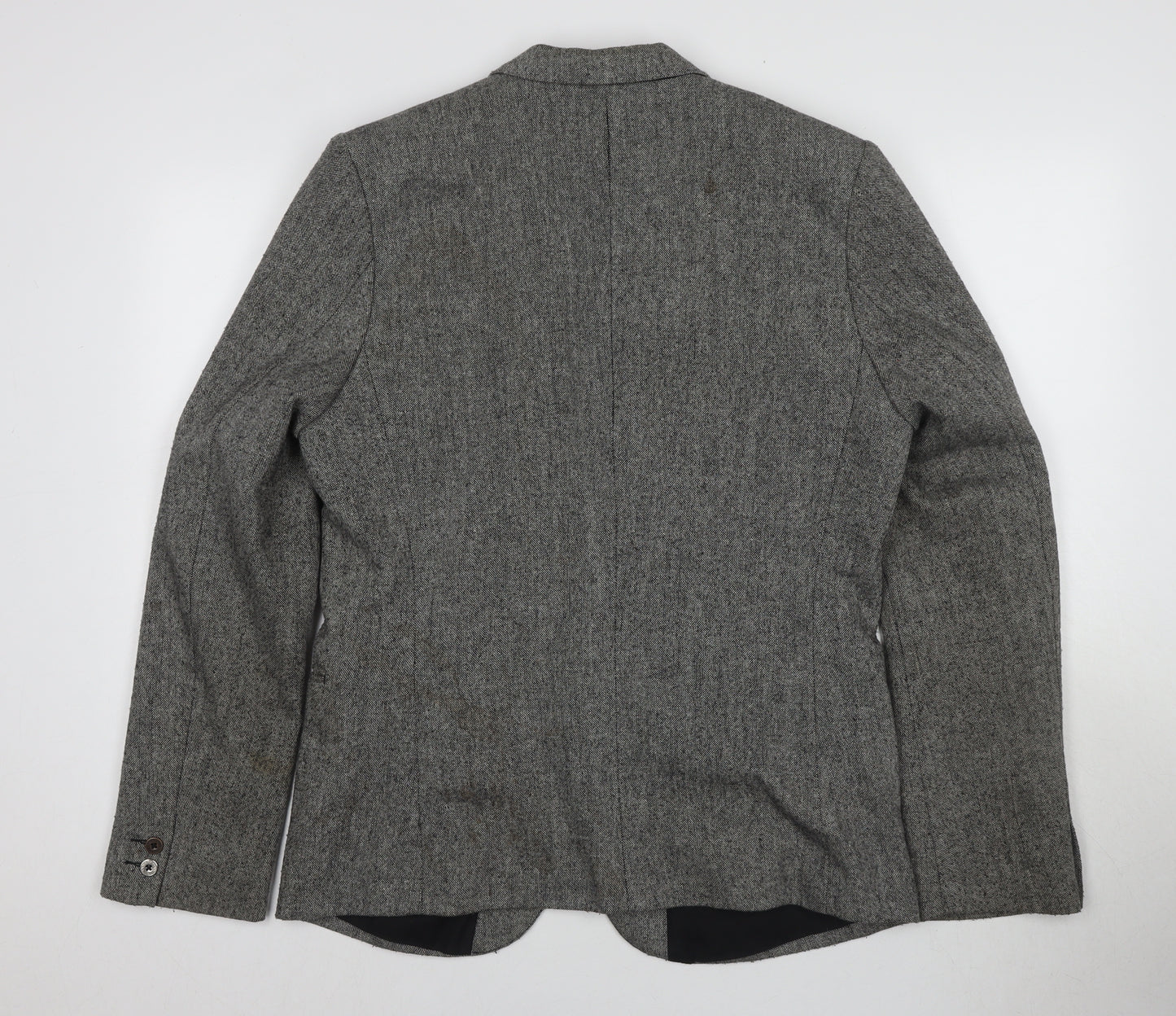 River Island Men's Grey Blazer L Notch Lapel
