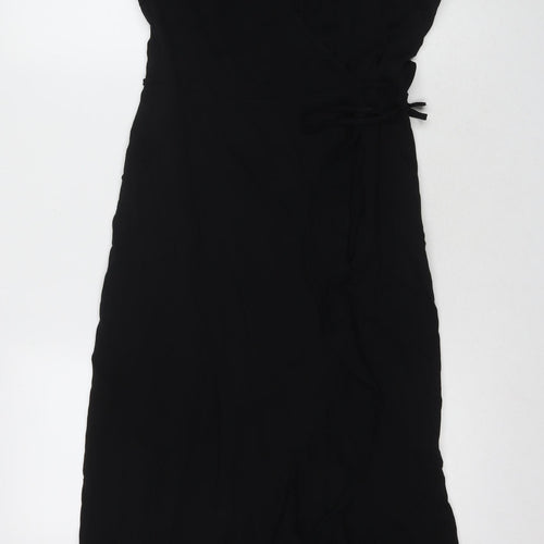 Oasis Women's Black A-Line Midi Dress Size 6