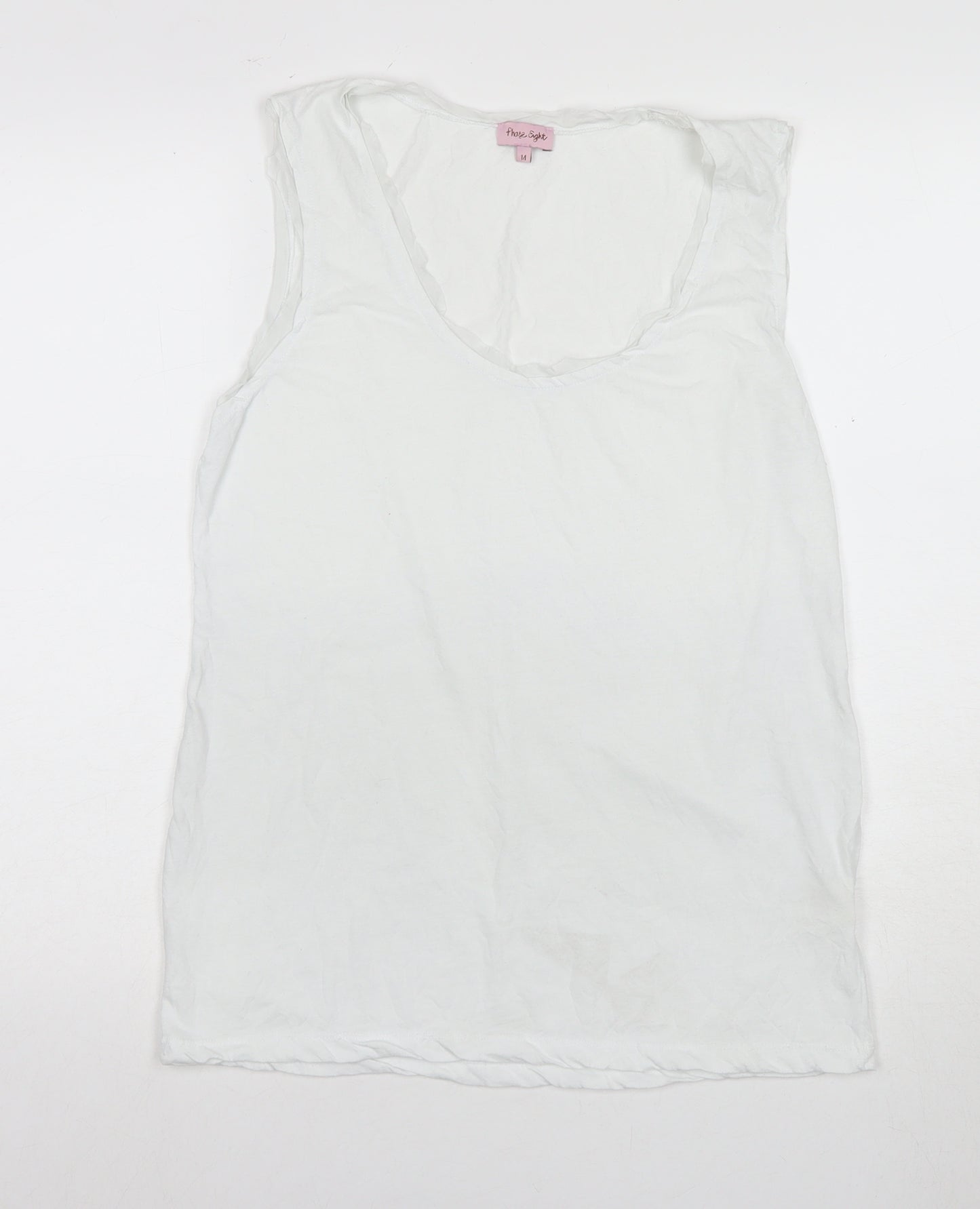Phase Eight Women White Tank Top Size 14