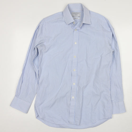 Charles Tyrwhitt Men's Blue Slim Fit Striped Shirt