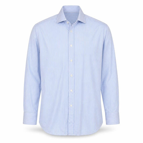 Charles Tyrwhitt Men's Blue Slim Fit Striped Shirt