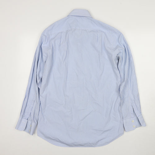 Charles Tyrwhitt Men's Blue Slim Fit Striped Shirt