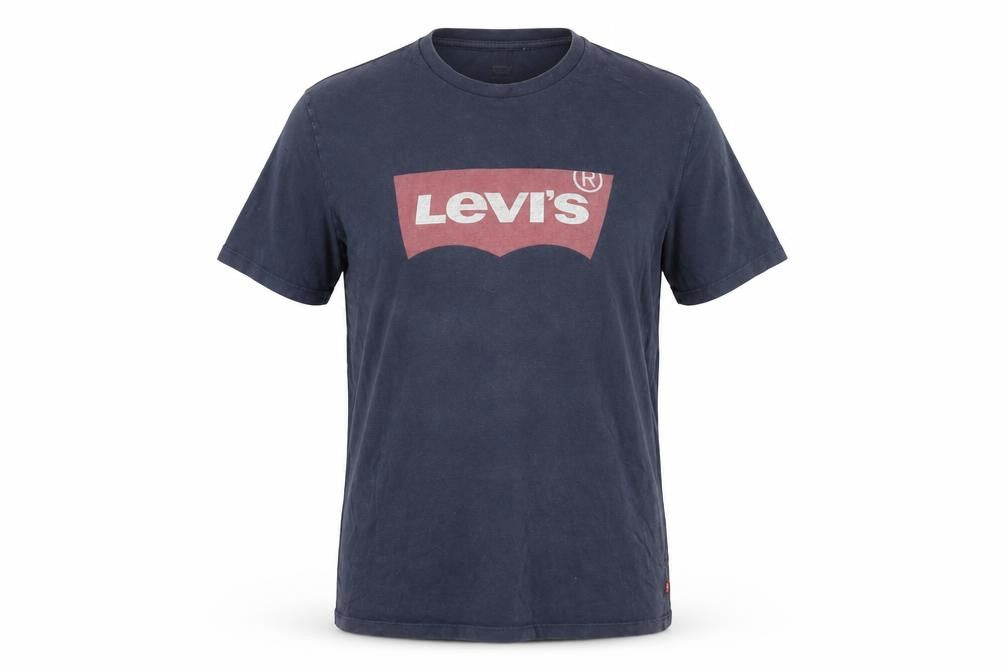 Front view of Levi's Men's Blue Medium Logo T-Shirt