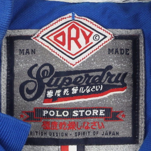 Superdry Men’s Blue XL Polo Shirt - Classic Casual Style