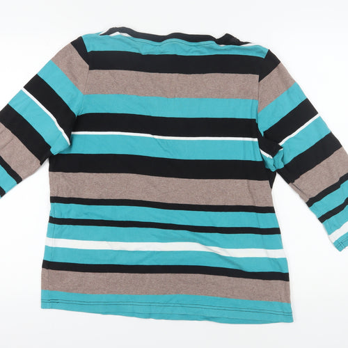 Maine New England Women's Multicoloured Henley Top Size 20