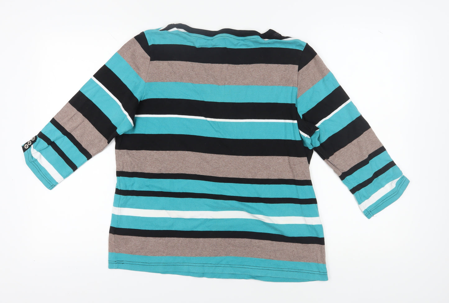 Maine New England Women's Multicoloured Henley Top Size 20