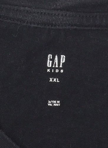 GAP Kids Black Long Sleeve Graphic T-Shirt 14 Years