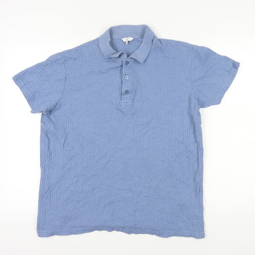 Cotton Traders Mens Blue Polo Shirt M