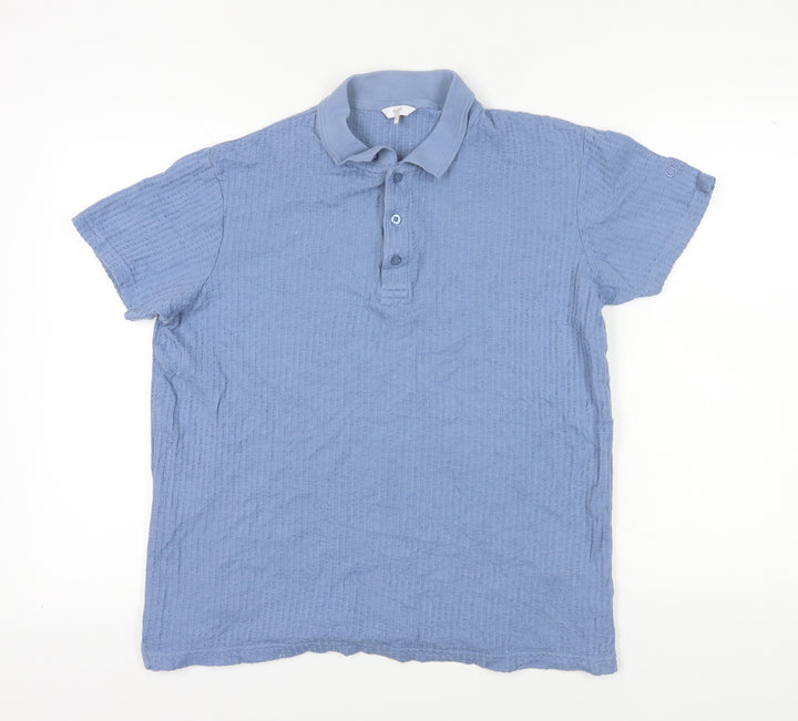 Cotton Traders Mens Blue Polo Shirt M